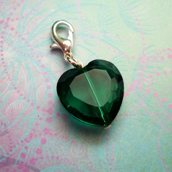 Dangle Charm – Emerald Heart – Charm for Memory Lockets – Sparkling ...