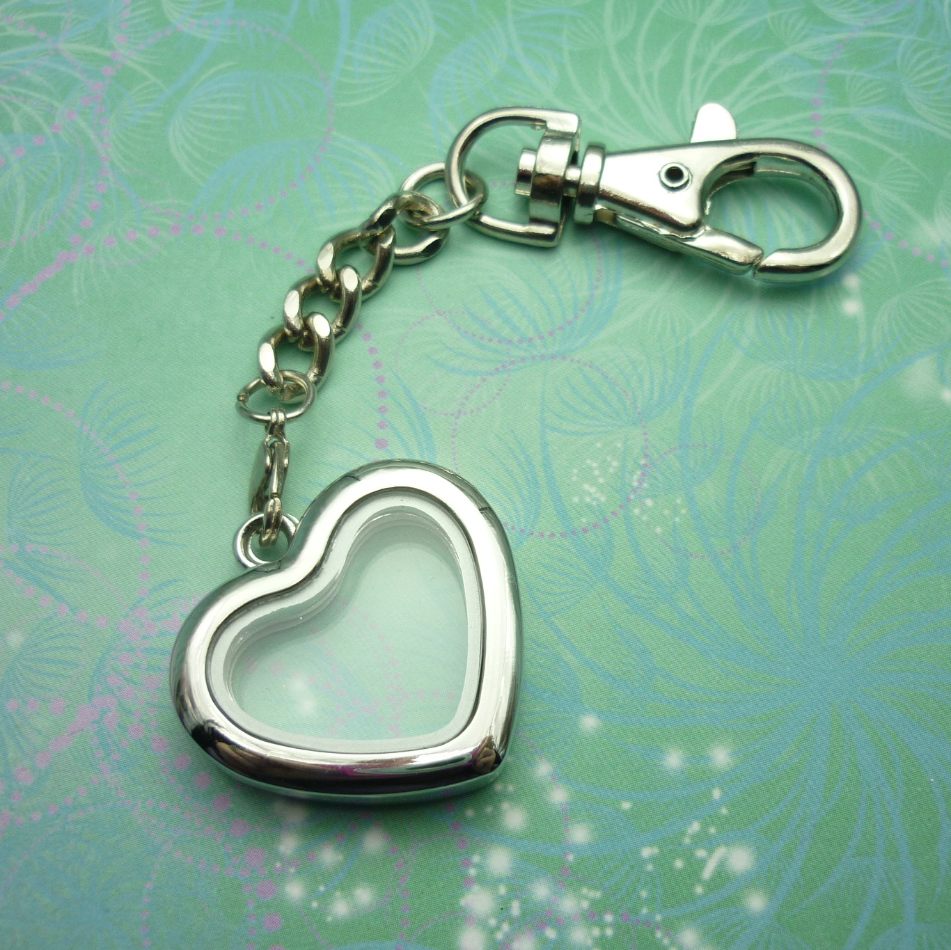 Key Ring – Regular Heart Locket – Floating Charm Locket | Sparkling ...