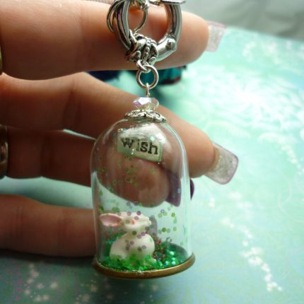 Rabbit Necklace - Bunny Necklace - Sari Silk Necklace - Rabbit Jewelry - Rabbit Pendant - Bunny Jewelry - Animal Necklace - Rabbit Charm