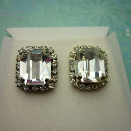 Vintage Crystal Earrings - Chunky