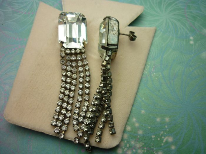 Vintage Sterling Silver Earrings - Super Sparkly