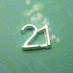 21 Number Charm - Big - Charm for Memory Lockets