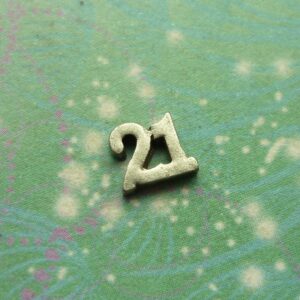 21 Number Charm - Small - Charm for Glass Locket - Charm for Memory Lockets