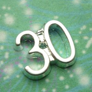 30 Number Charm - Big - Charm for Memory Lockets