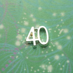 40 Number Charm - Big - Charm for Memory Lockets