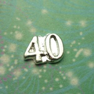40 Number Charm - Medium - Charm for Memory Lockets
