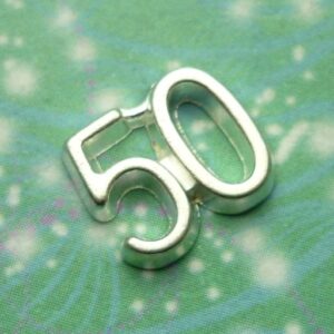 50 Number Charm - Big - Charm for Memory Lockets
