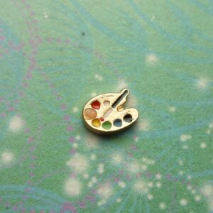 Gold Painters Pallet - Charm for Memory Lockets