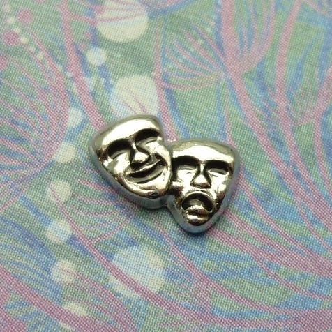 Drama Masks Silver - Charm for Memory Lockets