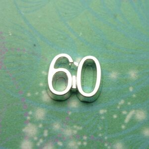 60 Number Charm - Big - Charm for Memory Lockets