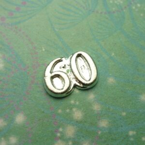 60 Number Charm - Medium - Charm for Glass Locket - Charm for Memory Lockets
