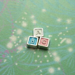 ABC Blocks charm coloured - Charm for Memory Lockets