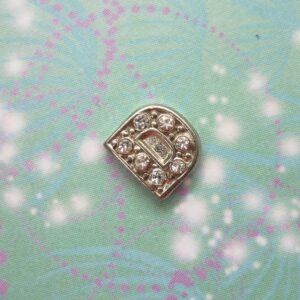 Letter D - Silver Sparkling - Charm for Lockets - Charm for Memory Lockets