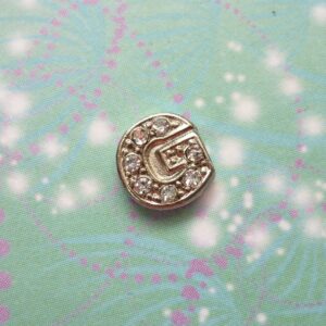 Letter G - Silver Sparkling - Charm for Lockets - Charm for Memory Lockets