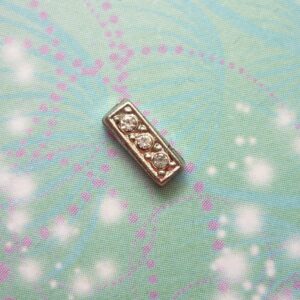 Letter I - Silver Sparkling - Charm for Lockets - Charm for Memory Lockets