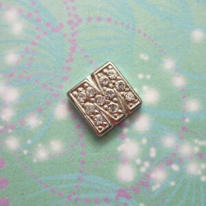 Letter M - Silver Sparkling - Charm for Lockets - Charm for Memory Lockets