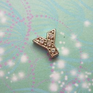 Letter Y - Silver Sparkling - Charm for Lockets - Charm for Memory Lockets