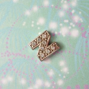 Letter Z - Silver Sparkling - Charm for Lockets - Charm for Memory Lockets
