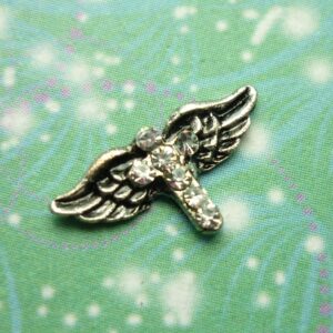 Angel Wings & Cross - Charm for Memory Lockets