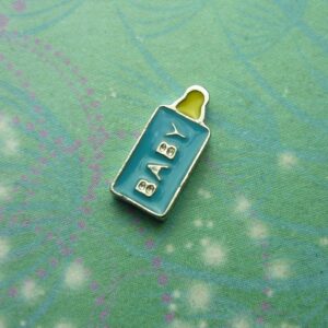 Baby Bottle - Blue - Charm for Memory Lockets