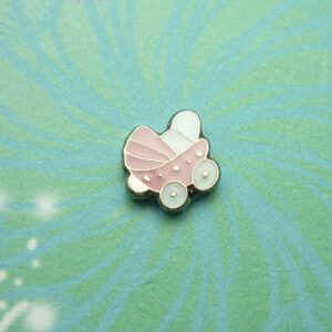 Baby Pram - Pink - Charm - Charm for Memory Lockets