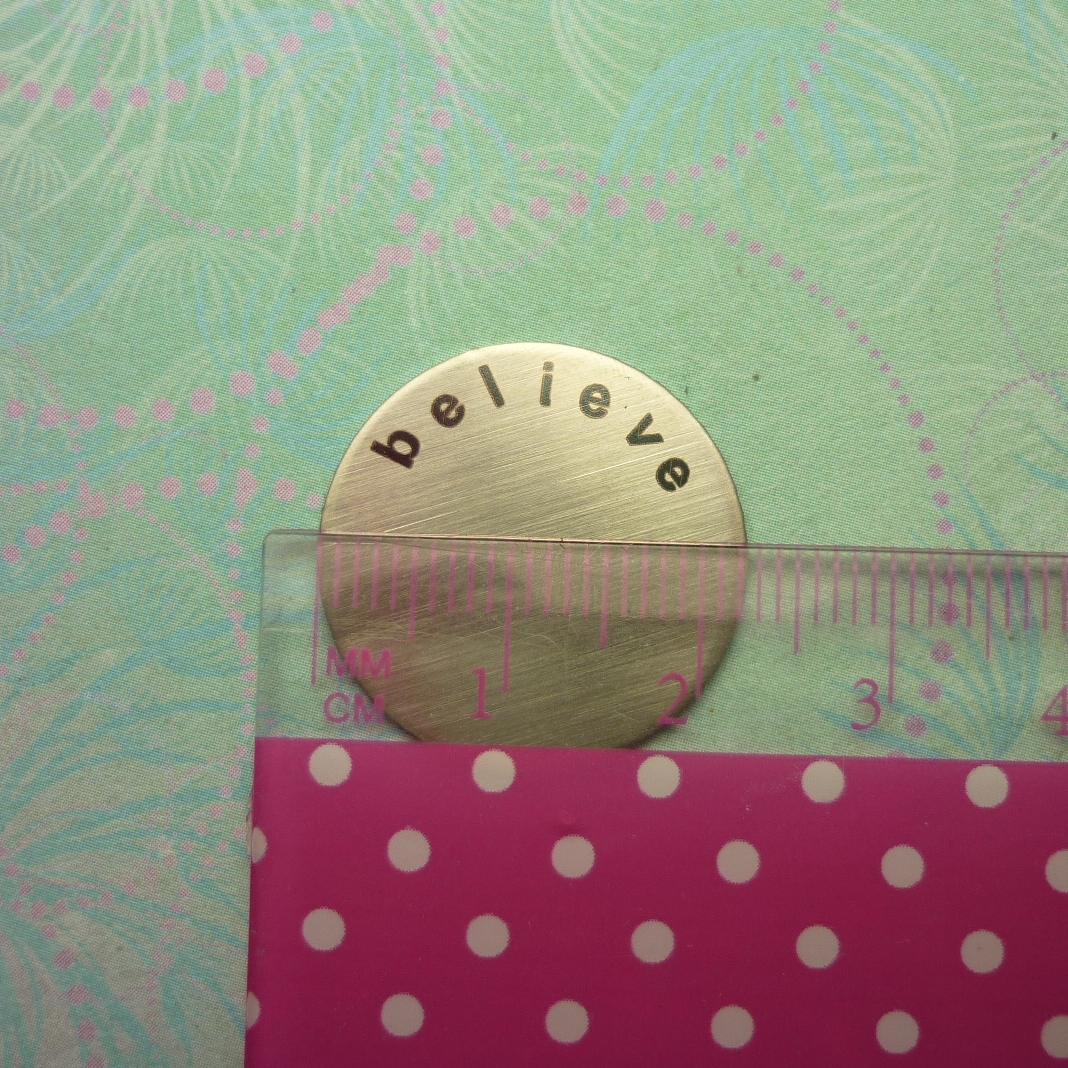 Believe Disc Plate - Charm for Memory Lockets - Image 2