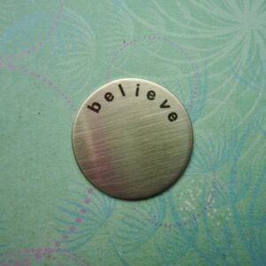 Believe Disc Plate - Charm for Memory Lockets