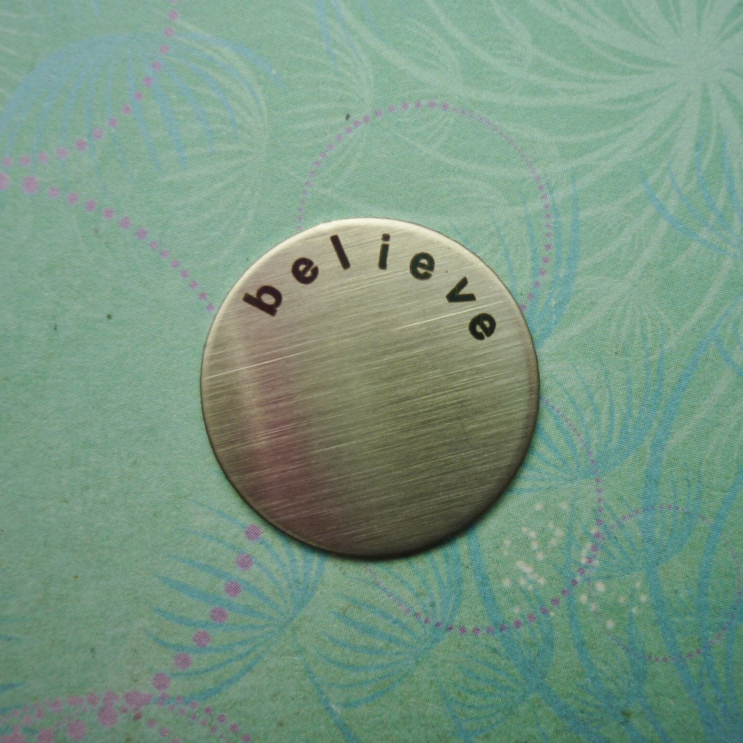 Believe Disc Plate - Charm for Memory Lockets