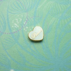 Believe Heart Charm - White - Charm for Memory Lockets