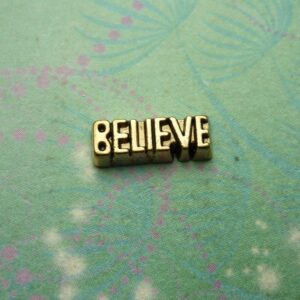 Believe Word Gold - Charm for Memory Lockets
