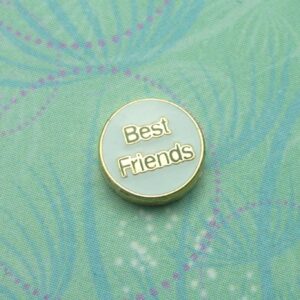 Best Friends - on white - Charm for Memory Lockets