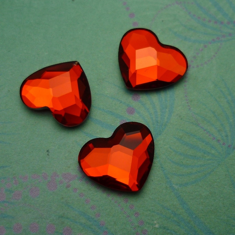 Big Swarovski Crystal Heart - Red - Charm for Memory Lockets
