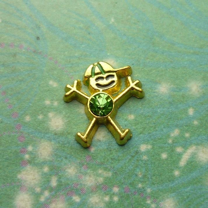 Birthsone Boy Gold Bigger - August - Charm for Memory Lockets