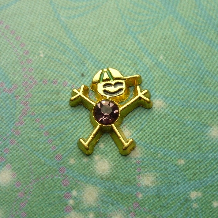 Birthsone Boy Gold Bigger - June - Charm for Memory Lockets