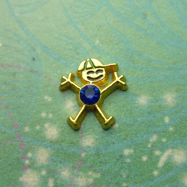 Birthsone Boy Gold Bigger - September - Charm for Memory Lockets