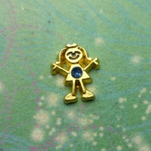 Birthsone Girl Gold Bigger - December - Charm for Memory Lockets