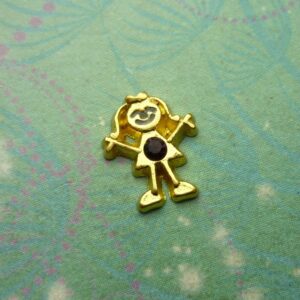 Birthsone Girl Gold Bigger - Febuary - Charm for Memory Lockets