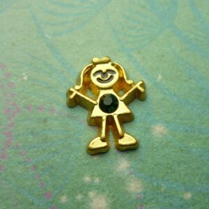Birthsone Girl Gold Bigger - May - Charm for Memory Lockets