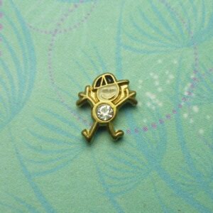 Birthstone - April Boy - Charm for Memory Lockets