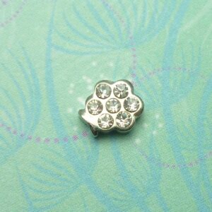 Birthstone - April - Flower - Charm for Memory Lockets