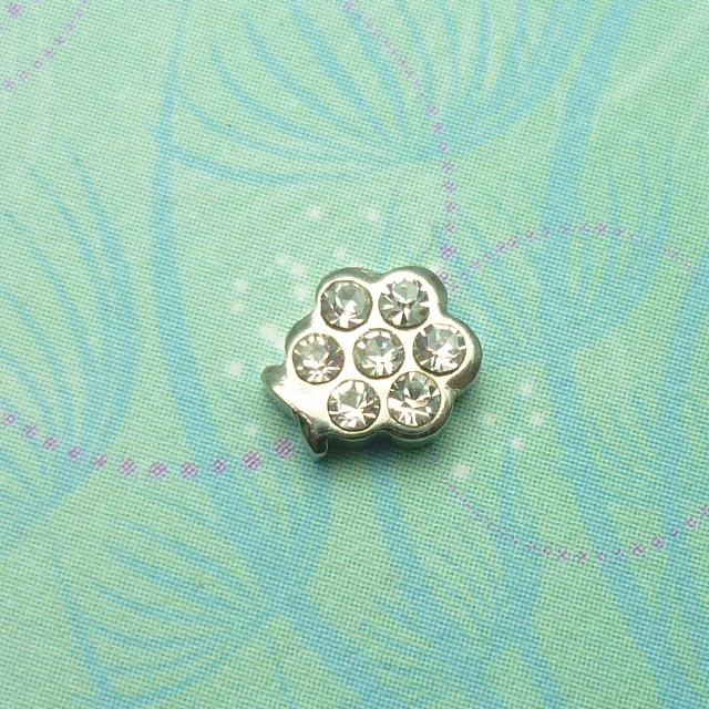 Birthstone - April - Flower - Charm for Memory Lockets