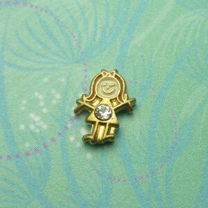 Birthstone - April - Girl - Charm for Memory Lockets