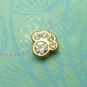 Birthstone - April - Gold - Charm for Memory Lockets