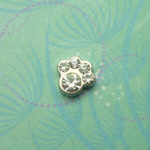 Birthstone - April - Paw - Charm for Memory Lockets