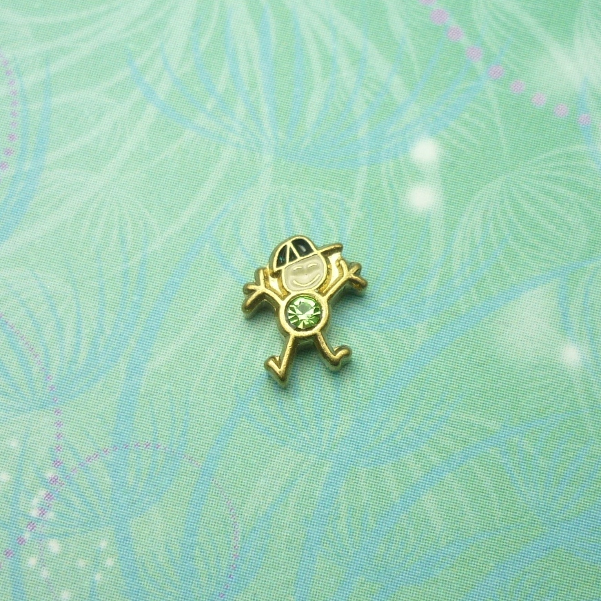 Birthstone-August-Boy - Charm for Memory Lockets