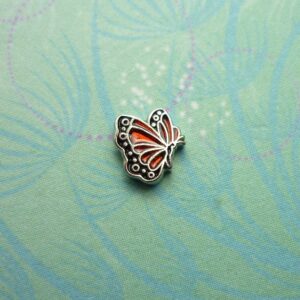 Birthstone Butterfly Silver - January - Charm for Memory Lockets