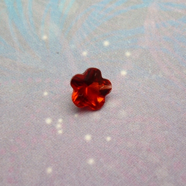 Birthstone Charm - Flower - January - Charm for Memory Lockets