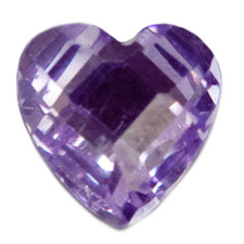 Birthstone-February-Heart-Crystal - Charm for Memory Lockets