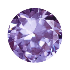 Birthstone-February-Round-Crystal - Charm for Memory Lockets