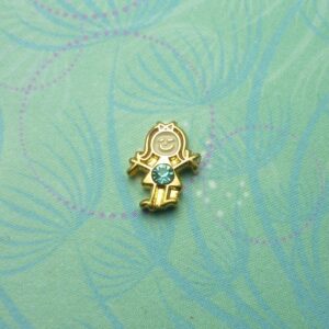 Birthstone-March-Girl - Charm for Memory Lockets